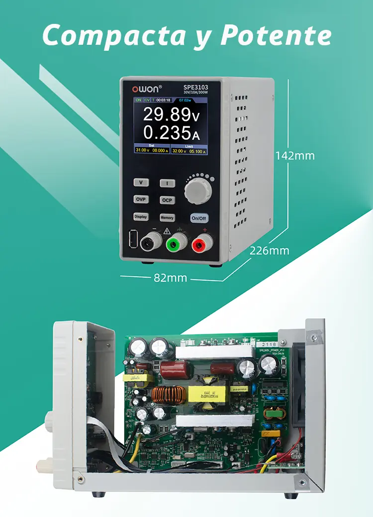 Owon SPE6103 | Fuente de Poder 1 Canal 60V 10A 300W 3 Owon SPE6103